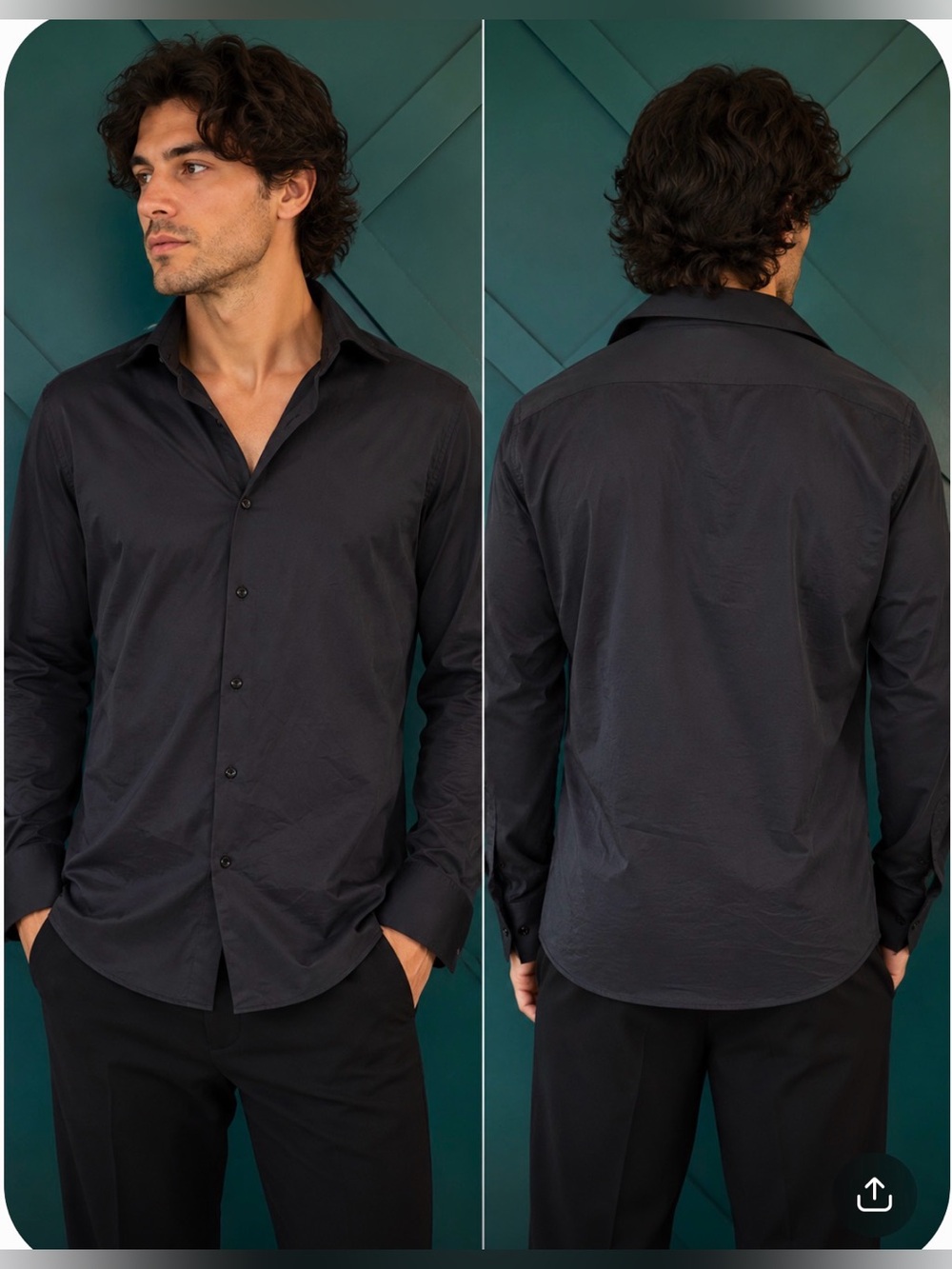 Porter & Ash "Kinetic Stretch" Men's Long-Sleeve Button-Down Dress Quiet Luxury